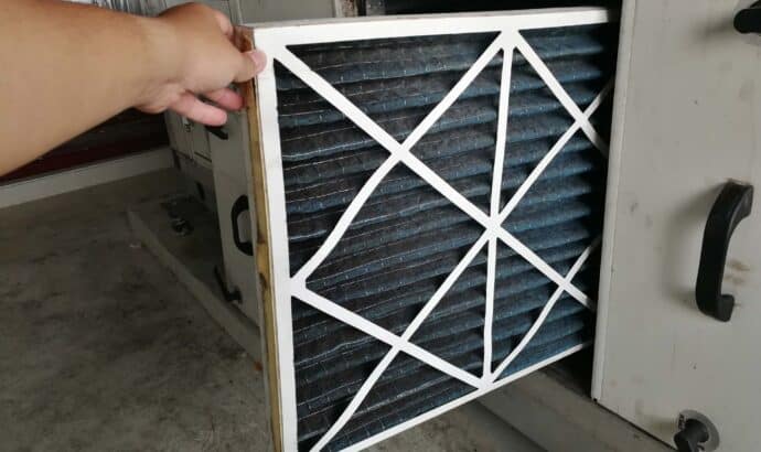 dirty air filter in home