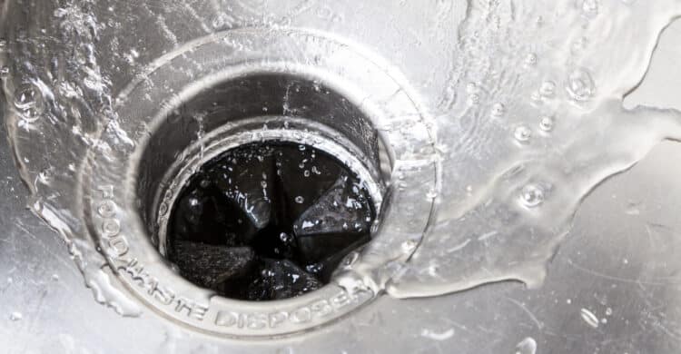 close up of garbage disposal